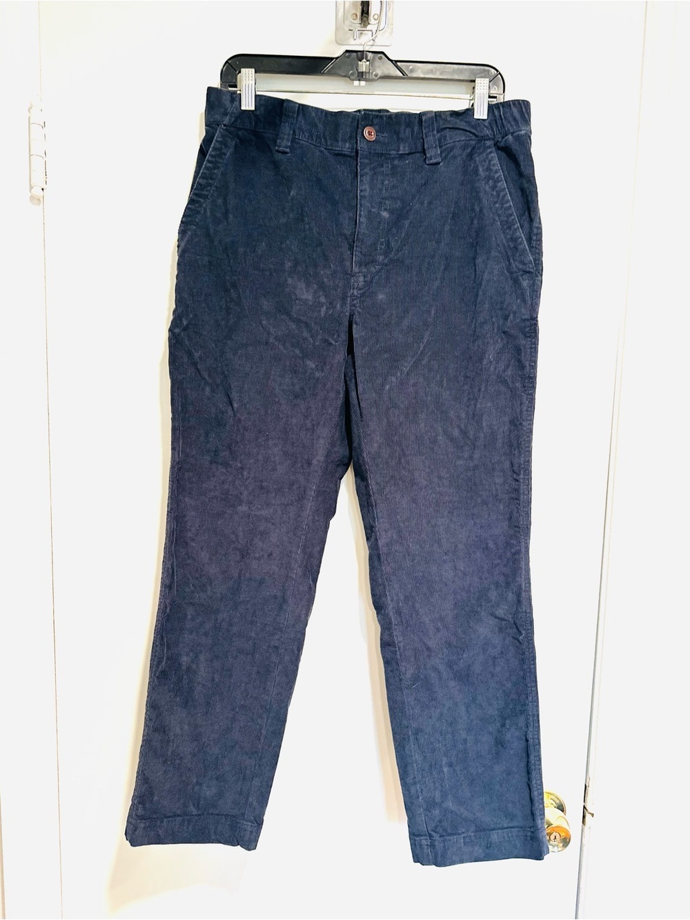 L.L. Bean BeanFlex Blue Corduroy SzM28 Chino Slash Pocket Inner Drawstring Pants